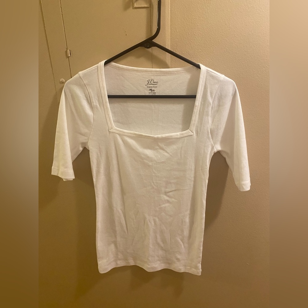 J. Crew Perfect-fit Elbow-sleeve Squareneck tee